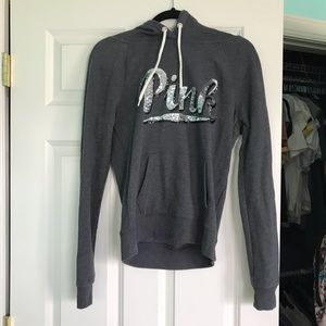 Sequined VS Pink hoodie